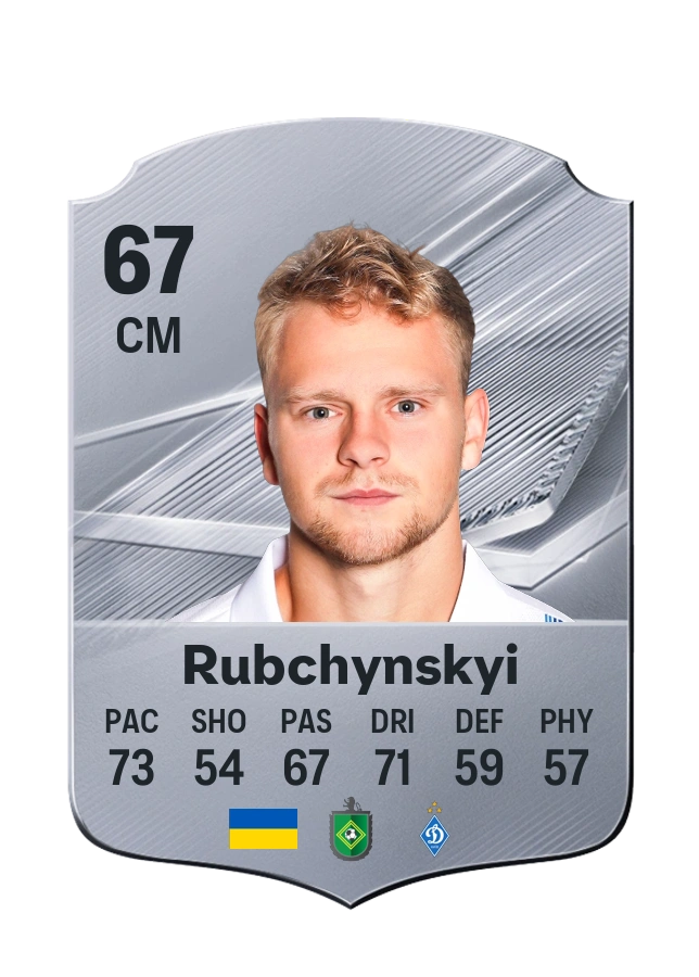 Valentyn Rubchynskyi, Common card, rated 67