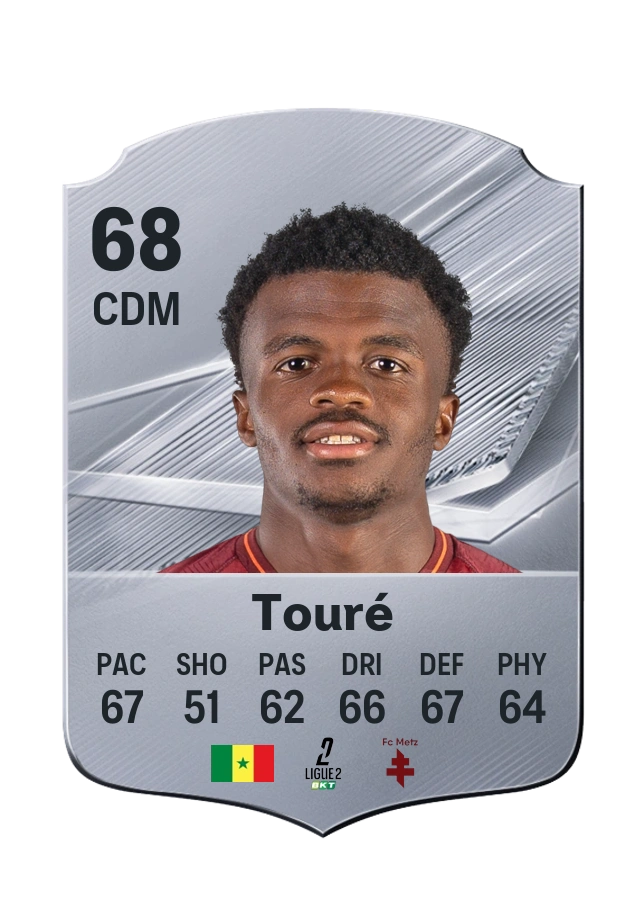 Carta Common de Alpha Touré, valoración 68