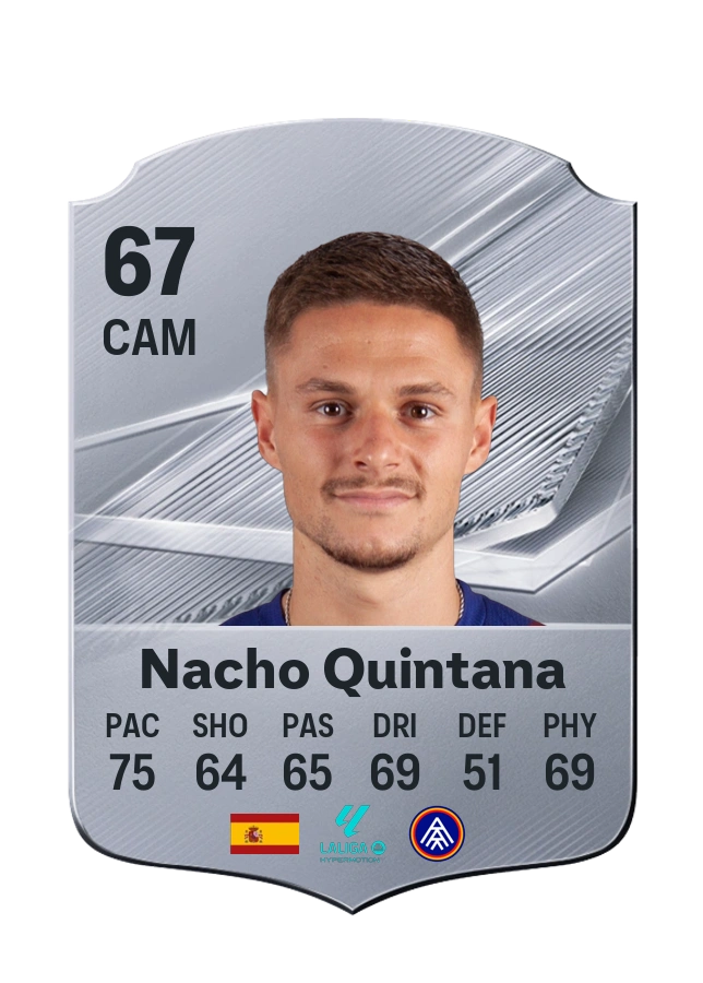 Nacho Quintana, Common card, rated 67