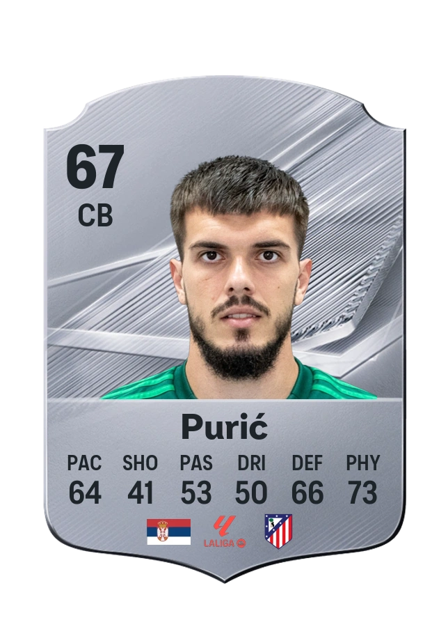 Aleksa Purić، بطاقة Common، بتقييم 67