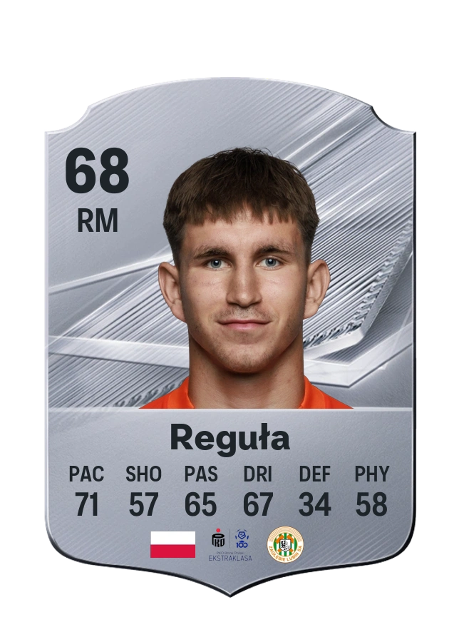 Marcel Reguła, karta Common, ocena 68