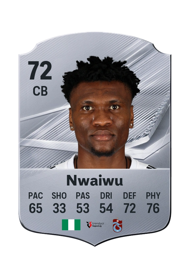 Chibuike Nwaiwu, Common-kaart, rating 72
