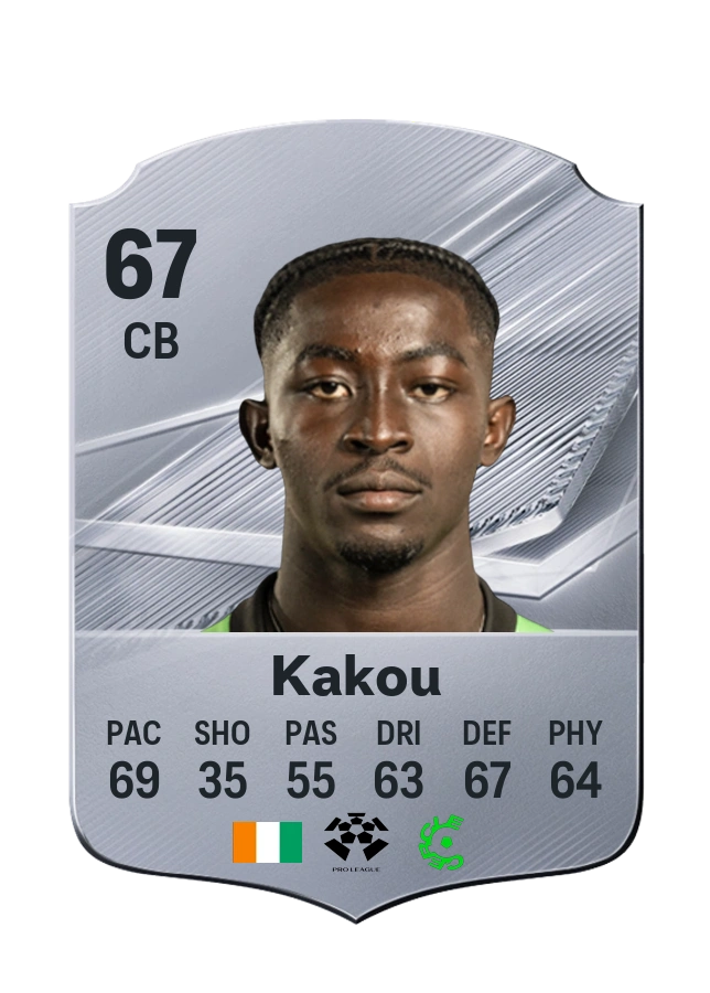 Emmanuel Kakou, Common card, rated 67
