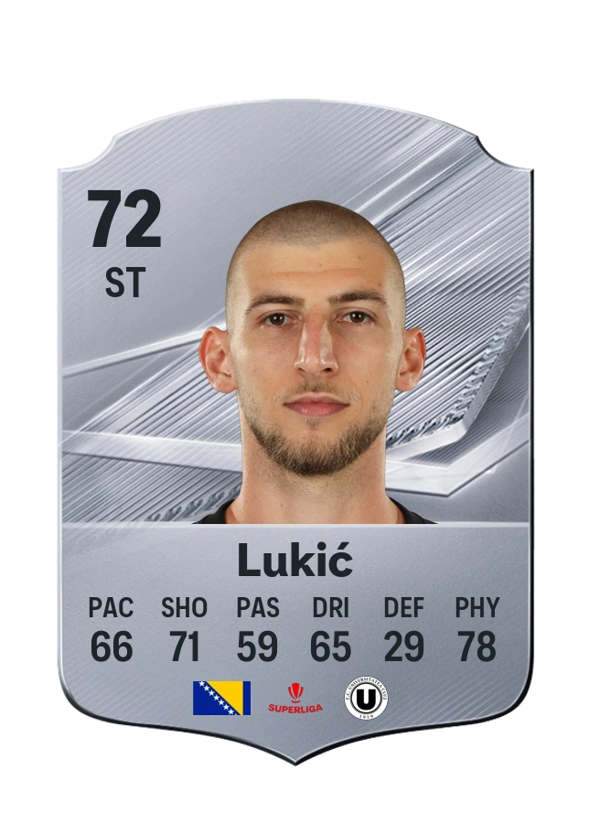 Jovo Lukić, karta Common, ocena 72