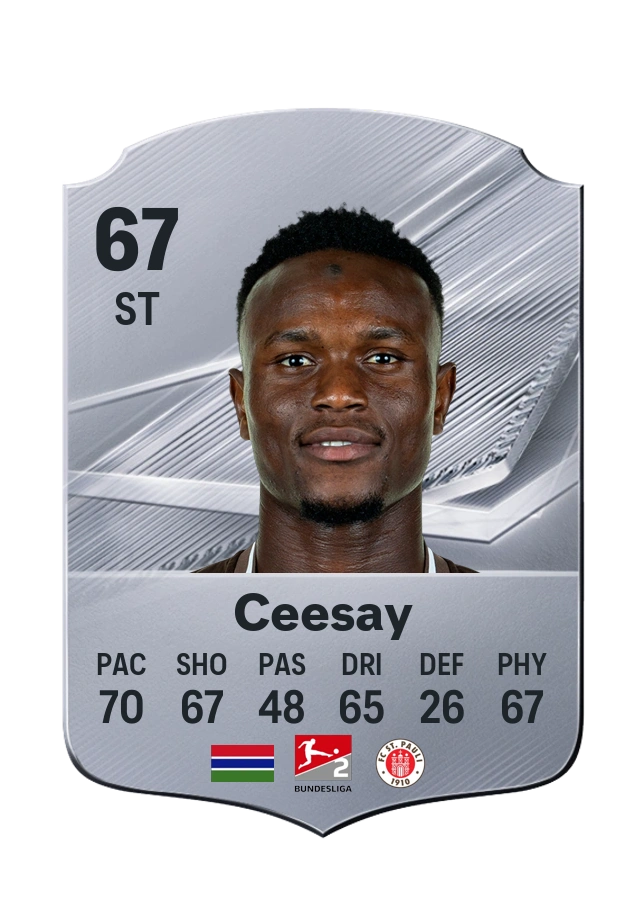 Abdoulie Ceesay, karta Common, ocena 67