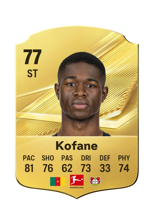 Carta Common de Christian Kofane, overall 77