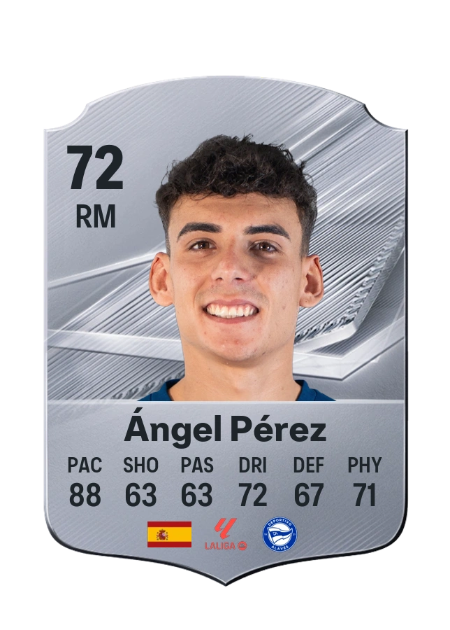 Ángel Pérez, Common card, rated 72