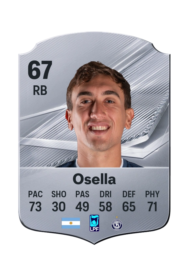 Alejo Osella, Common card, rated 67