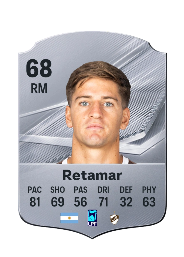 Nicolás Retamar, Common card, rated 68