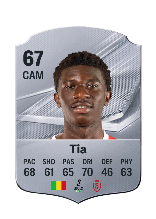 Martial Tia, Common card, rated 67