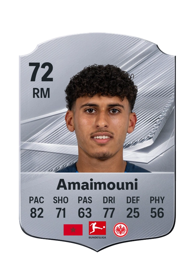 Ayoube Amaimouni, Common card, rated 72