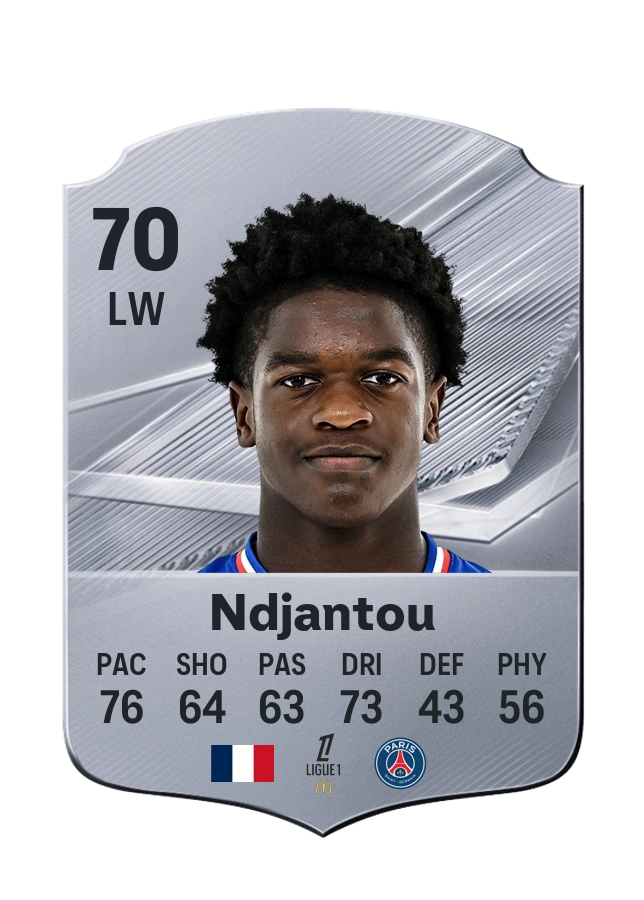 Quentin Ndjantou, Common card, rated 70