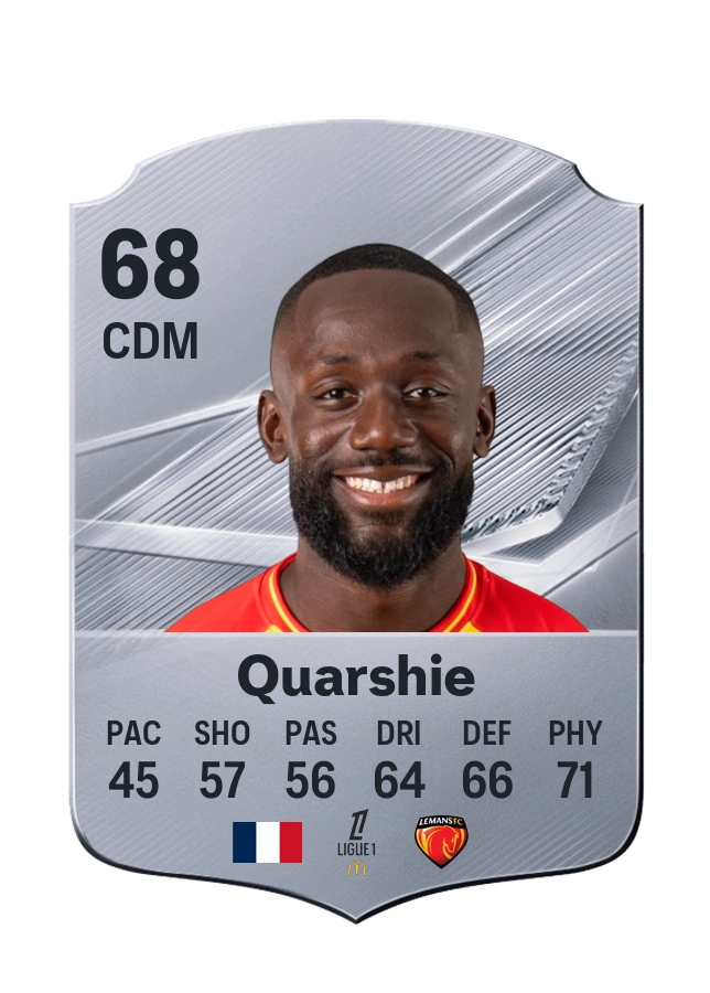 Carta Common de Edwin Quarshie, overall 68