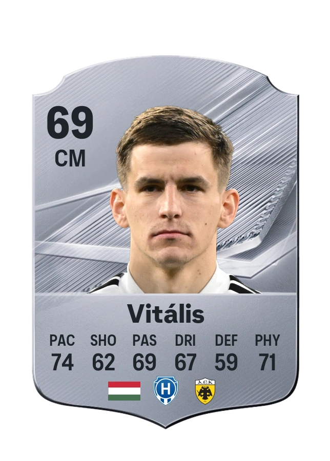 Milán Vitális, Common-kaart, rating 69
