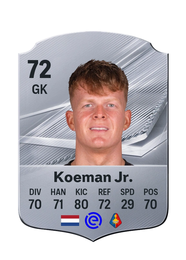 Ronald Koeman Jr., Common kartı, reyting 72