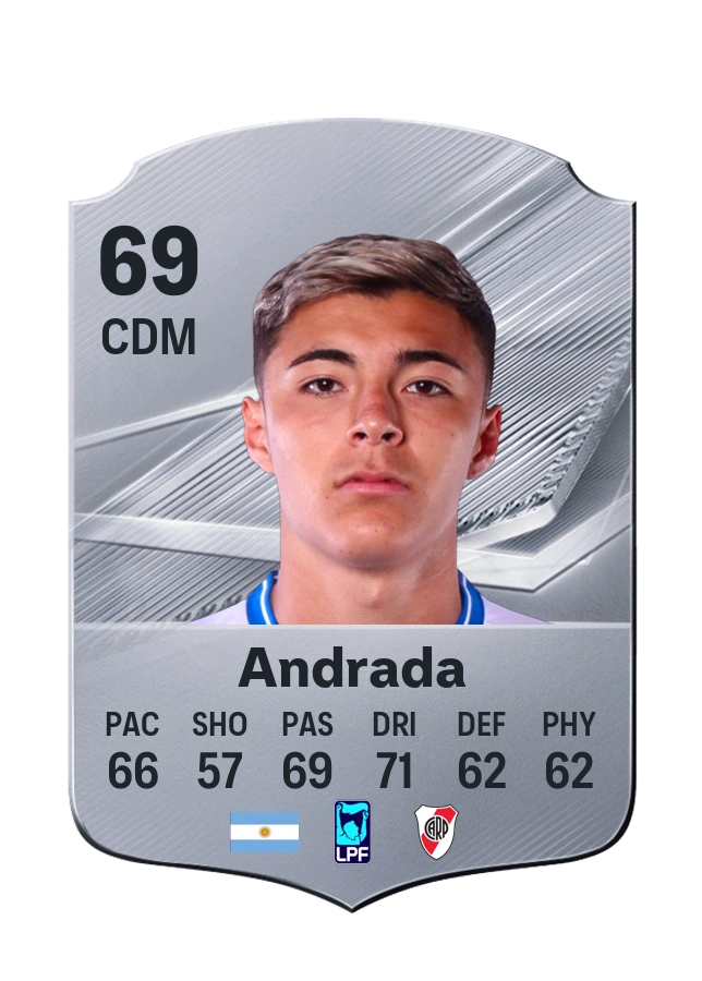 Tobías Andrada, Common card, rated 69