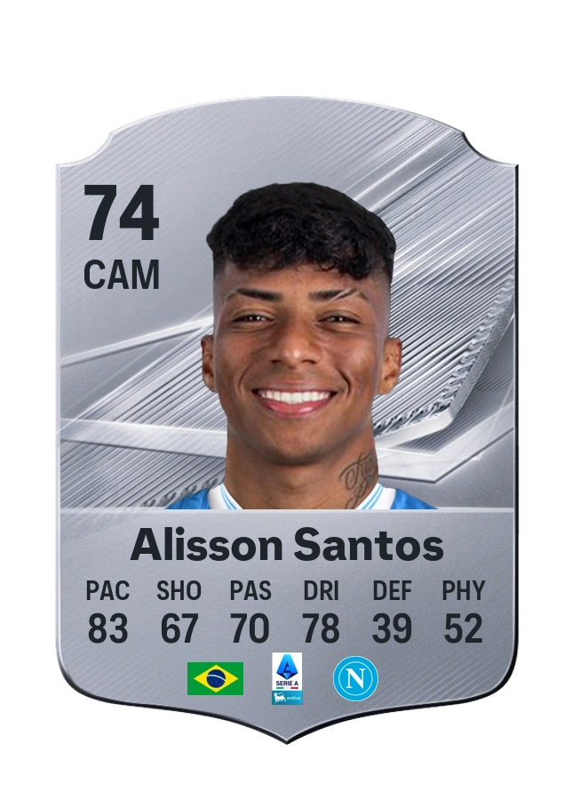 Alisson Santos، بطاقة Common، بتقييم 74