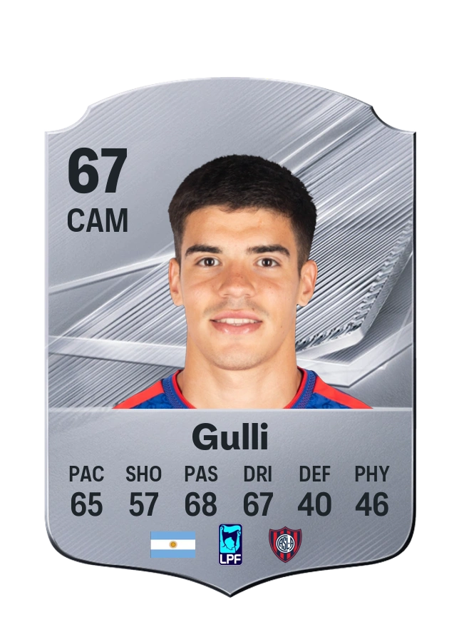 Facundo Gulli, Common card, rated 67