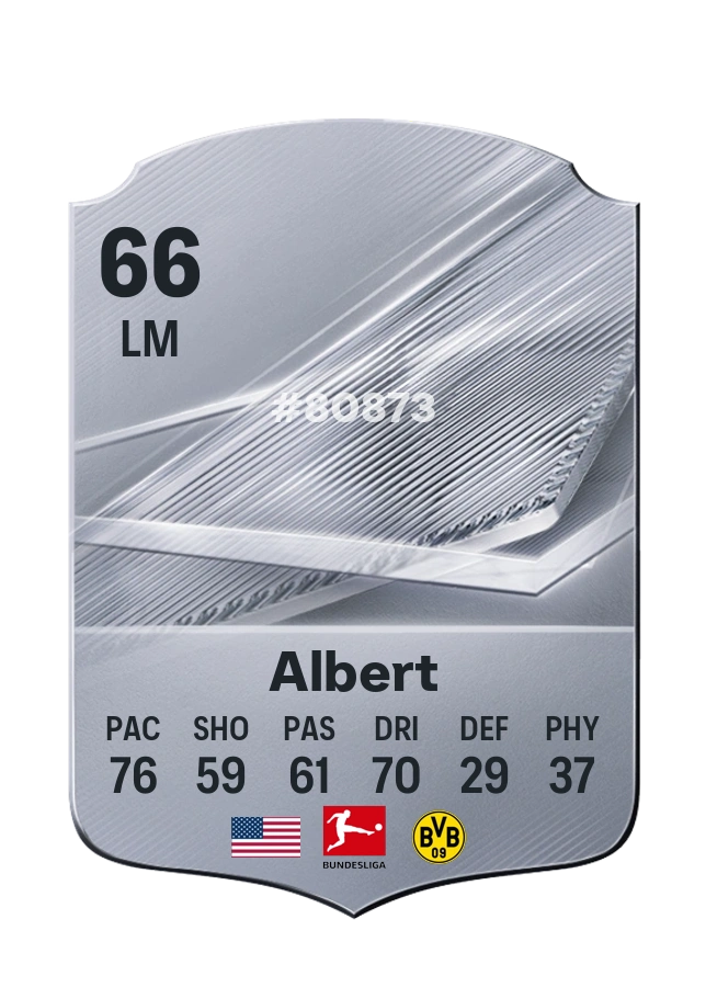 Mathis Albert, Common card, rated 66