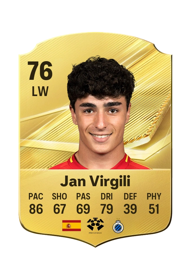 Jan Virgili, Common card, rated 76