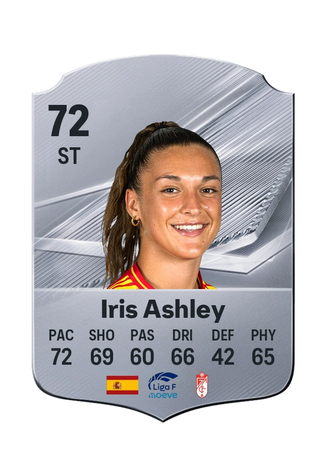 Iris Ashley، بطاقة Common، بتقييم 72