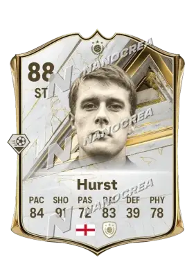 Carta Base Icon di Geoff Hurst, valutazione 88