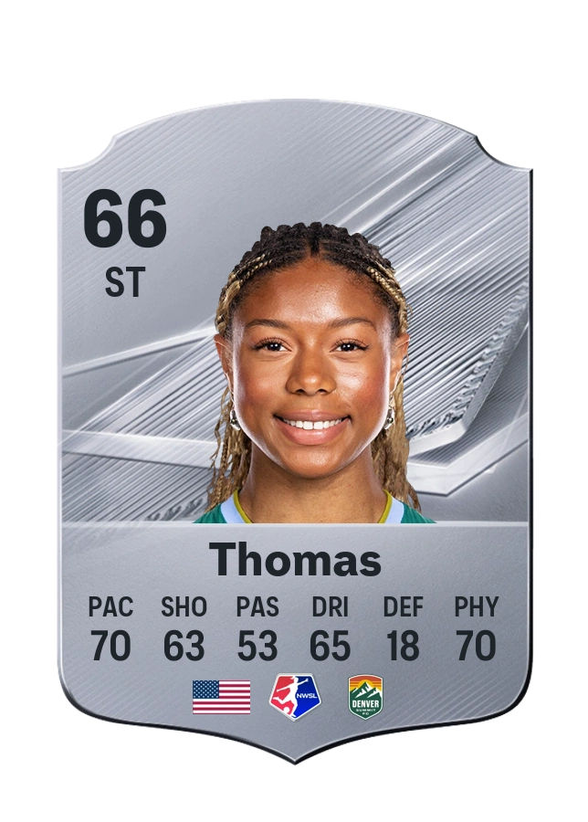Olivia Thomas، بطاقة Common، بتقييم 66