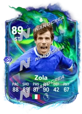Ultimate Scream Hero-Karte von Gianfranco Zola, Wertung 89