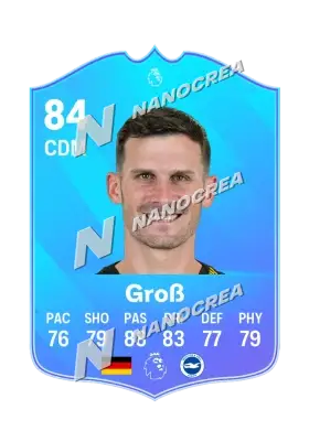Pascal Groß, POTM Premier League card, rated 84