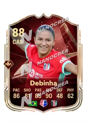 Carta FUT Champions di Debinha, valutazione 88
