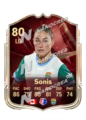 Carta FUT Champions di Janine Sonis, valutazione 80