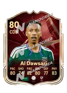 Nasser Al Dawsari, FUT Champions card, rated 80