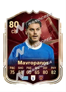Konstantinos Mavropanos, FUT Champions card, rated 80