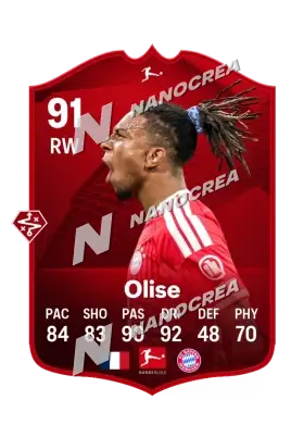 Michael Olise, POTM Bundesliga card, rated 91