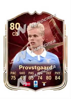 Carta FUT Champions de Oliver Provstgaard, valoración 80