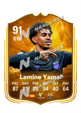 Carta Star Performer de Lamine Yamal, valoración 91