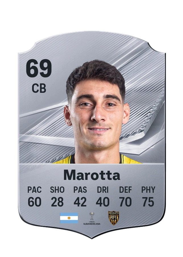 Carta Common de Nicolás Marotta, overall 69