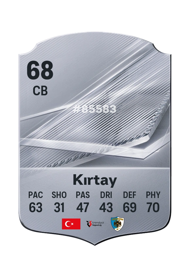 Carta Common di Yakup Kırtay, valutazione 68