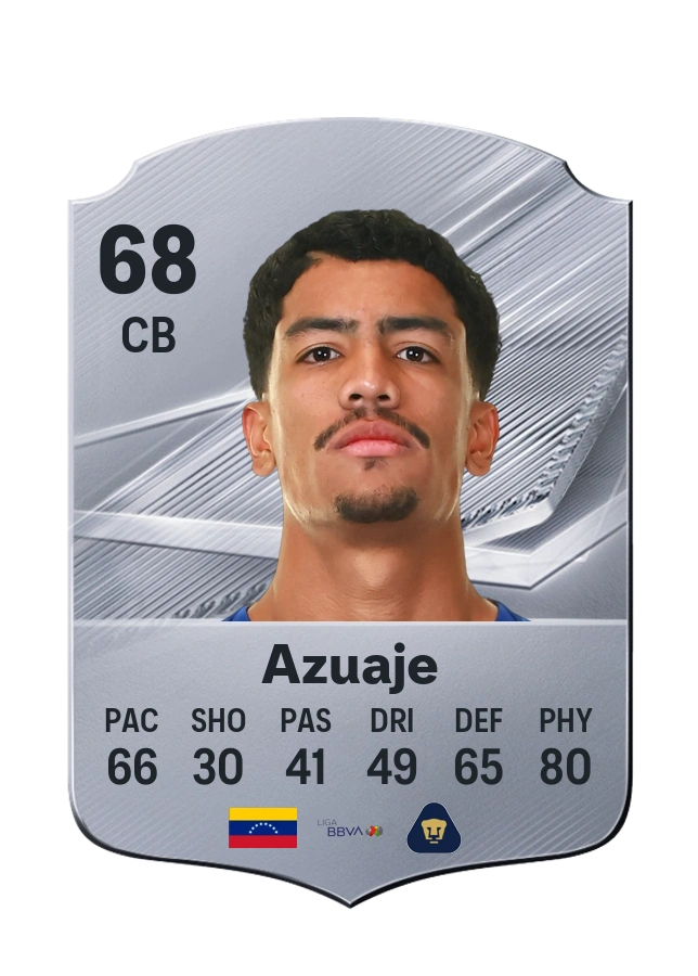 Ángel Azuaje, Common card, rated 68