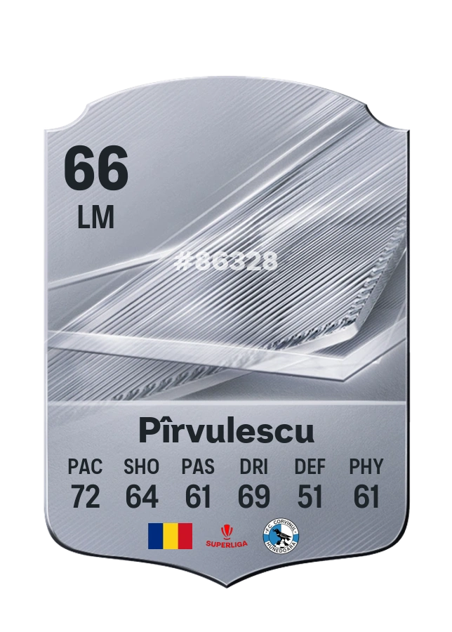 Nicolae Pîrvulescu, Common card, rated 66
