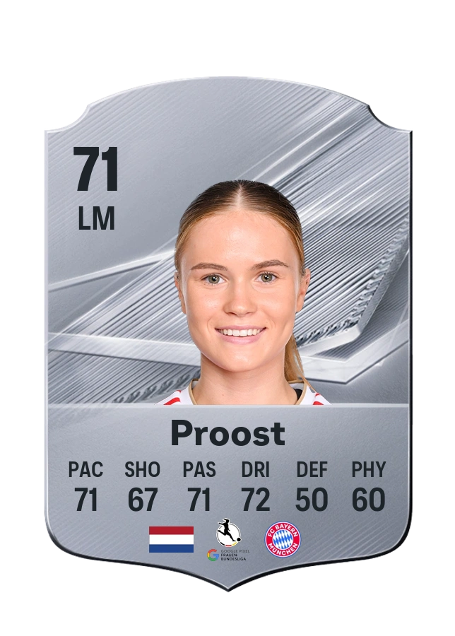 Sophie Proost, Common card, rated 71