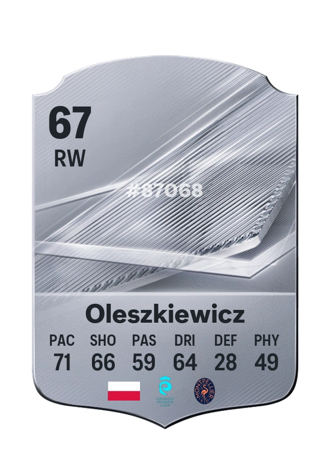 Natalia Oleszkiewicz, Common card, rated 67