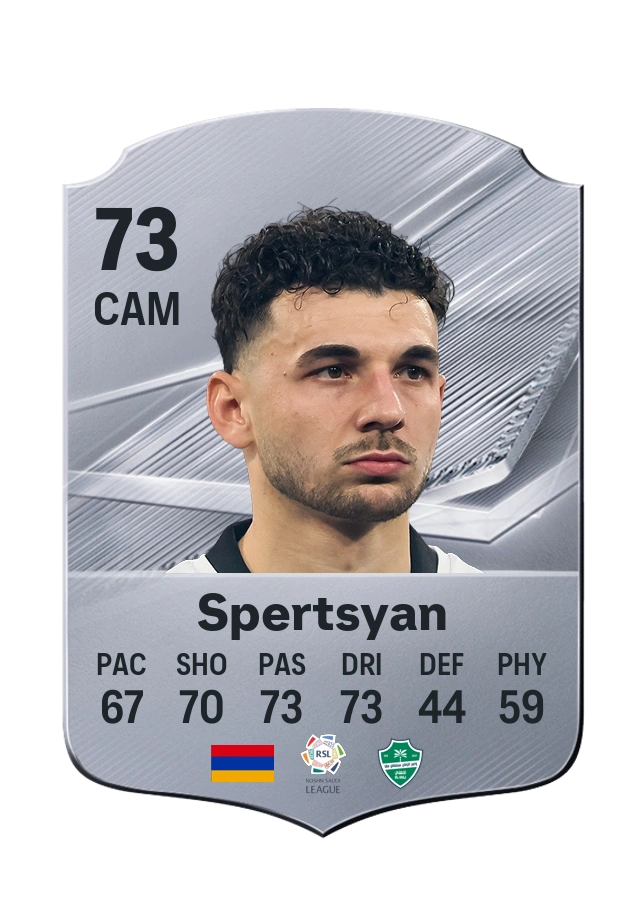 Eduard Spertsyan, Common card, rated 73