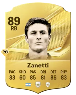 Card Javier Zanetti 89, official EA preview