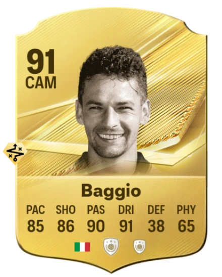 Card Roberto Baggio 91, official EA preview