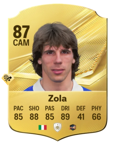 Card Gianfranco Zola 87, official EA preview