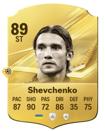 Card Andriy Shevchenko 89, official EA preview