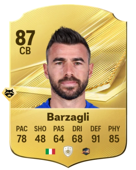 Card Andrea Barzagli 87, official EA preview