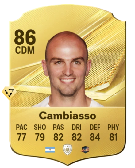 Card Esteban Cambiasso 86, official EA preview