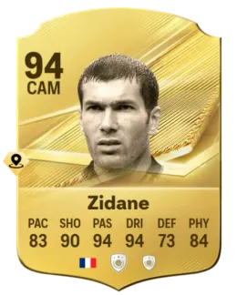 Card Zinedine Zidane 94, official EA preview